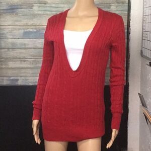 Ami Sanzuri Red Sweater Small